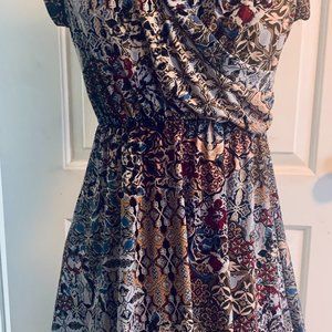 Purple Blue Garden Cocktail Dress